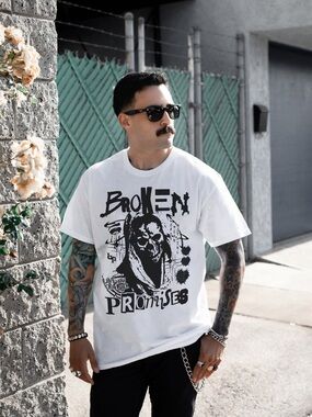 broken promises — white creeper tee